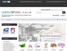 Tablet Screenshot of medicinesmexico.com